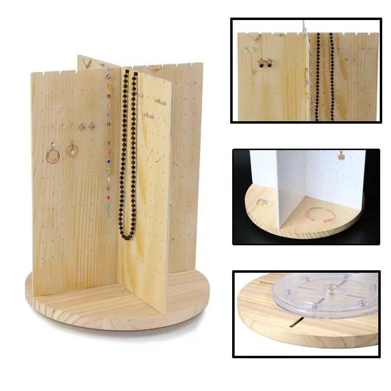 J-C13.1 PK424-065 Turnable Jewelry Display 35.5x23.5cm Wood