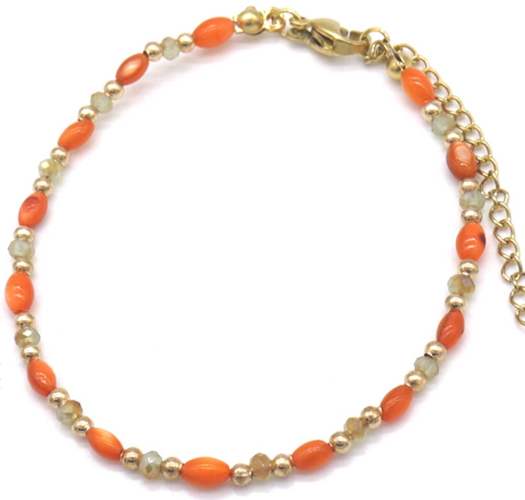 B-D19.4 B830-028-4 S. Steel Bracelet Orange