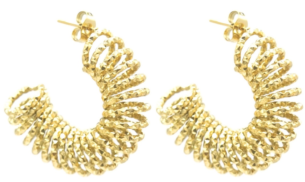 B-E3.2  E041-057G S. Steel Earrings 3cm