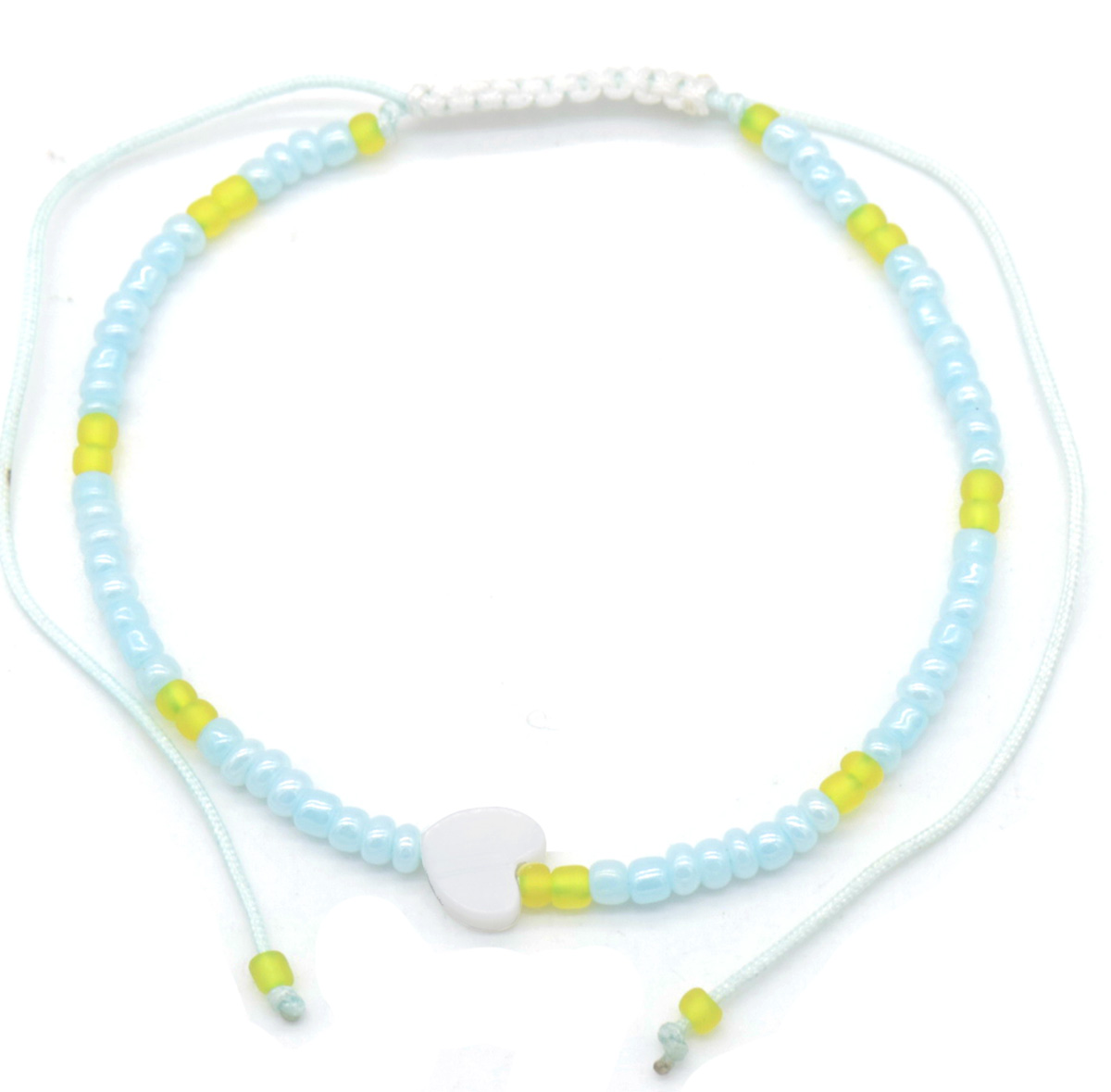 G-B22.2 ANK830-092-4 Anklet Heart Blue