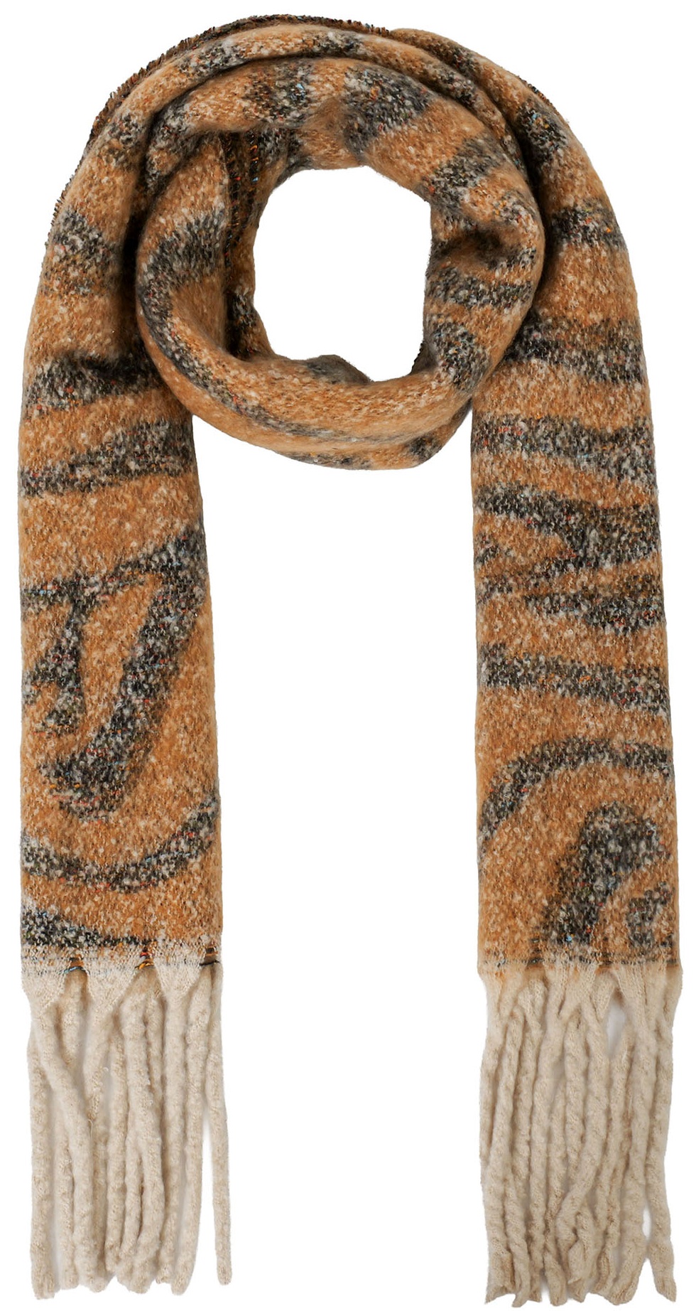 Z-F1.1 SCARF1007-056-7 Winter Scarf Tiger 190x40cm