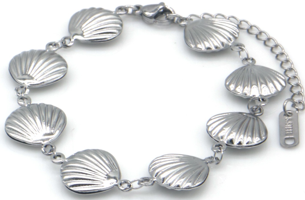 H-D4.2 B1033-001S S. Steel Bracelet Shells