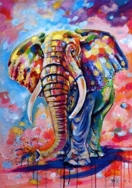 T-E6.2 DP2280249 Diamond Painting Elephant 50x40cm - Square 