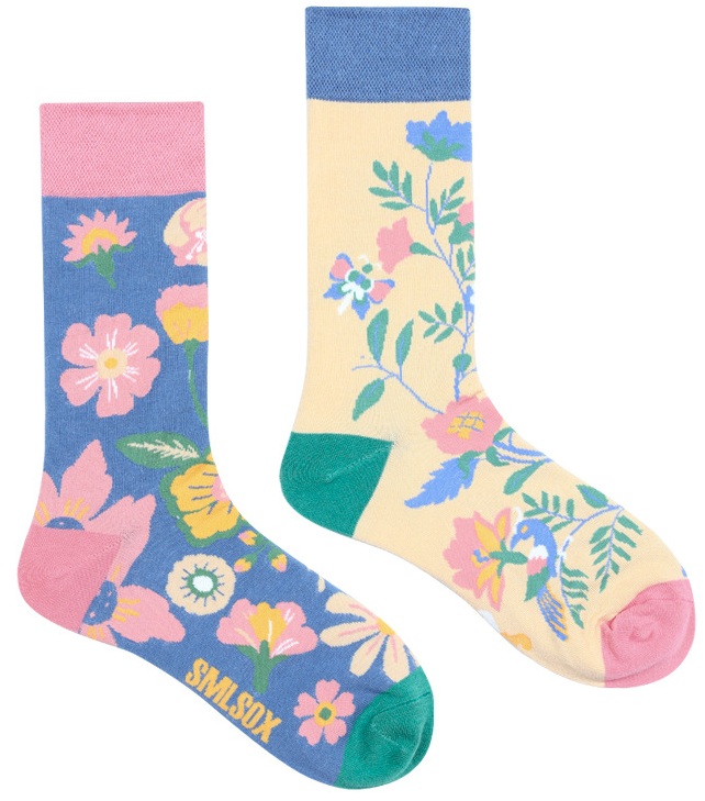 S-K2.1  SOCKS2512-078 Pair of Socks Size 38-45 Flowers