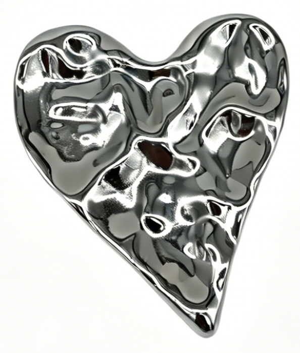 G-A19.4 P2605-154S Brooch Heart 7cm