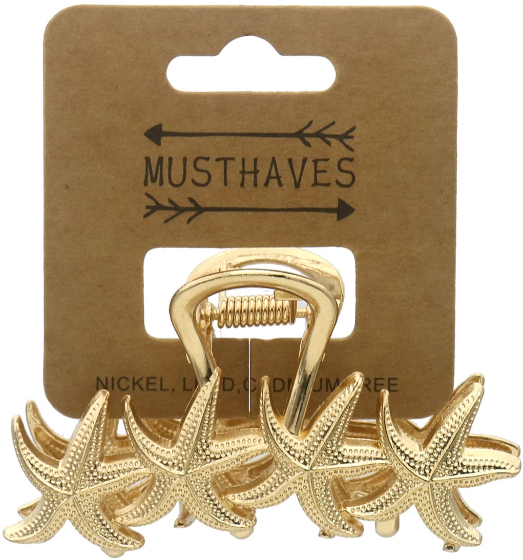 S-D5.2 H1127-006G Metal Hair Clow Shells 6.5cm