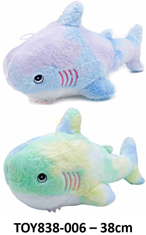 Y-F4.2 TOY838-006 Fluffy Shark 38cm - Mixed Colors - 1pc
