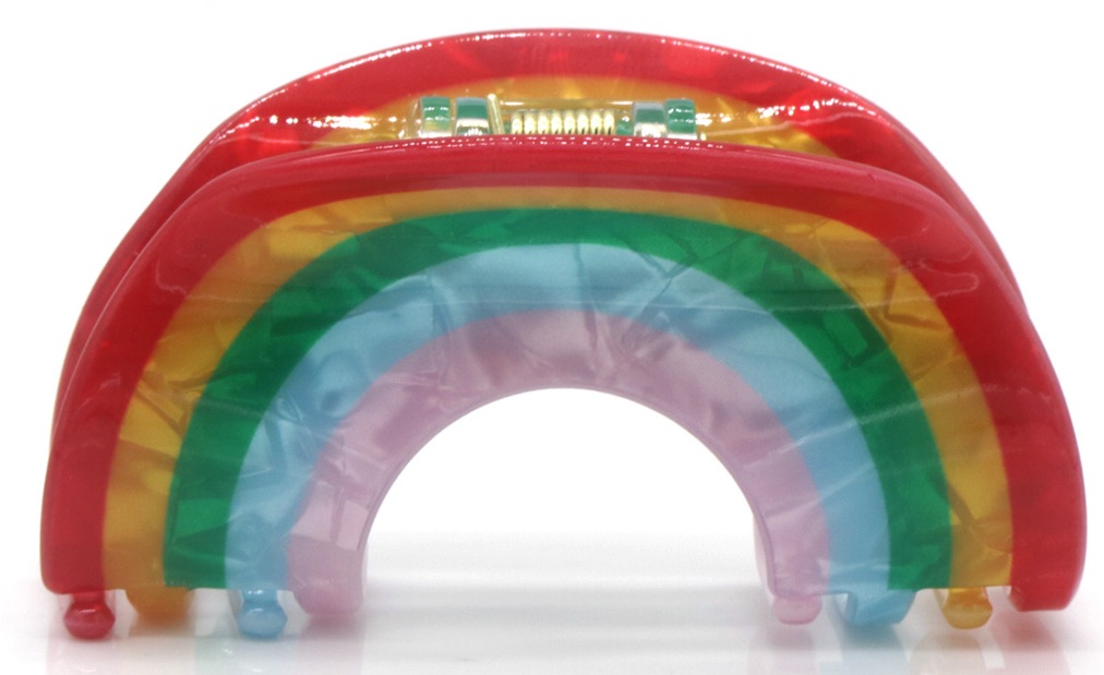 X-L1.1 H1038-010 Trendy Hair Claw Rainbow 7cm