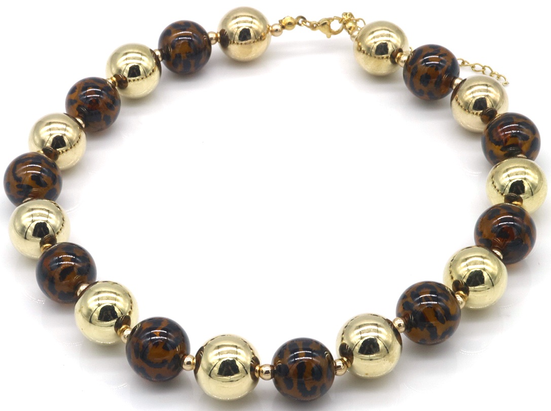 B-B15.2 N2582-028 Necklace 16mm Beads 40-45cm