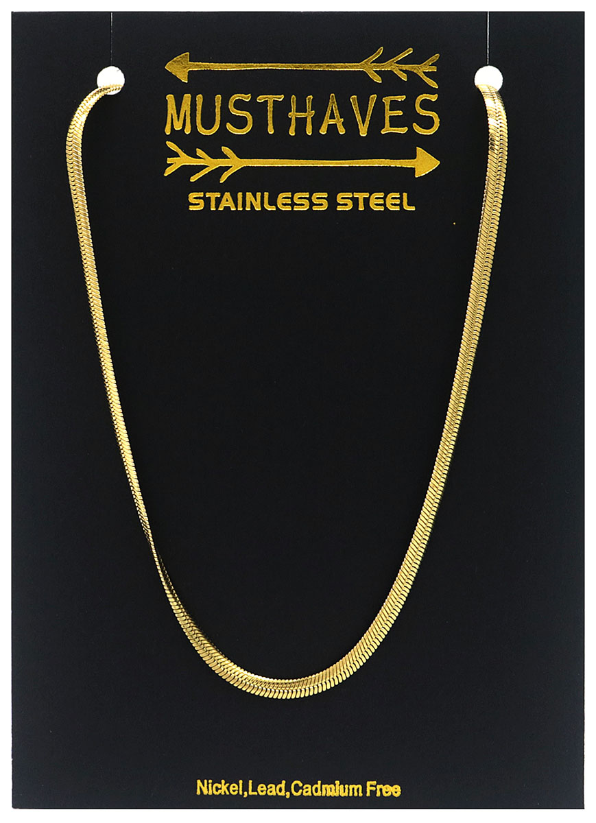 A-F3.1 N628-002G S. Steel 4mm Necklace 40-45cm