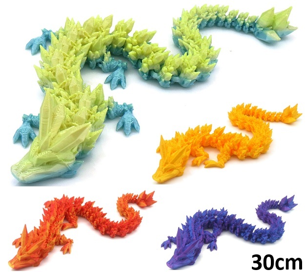 T-D4.1 TOY2611-002 Fidget Dragon 30cm - Mixed Colors - 1pc