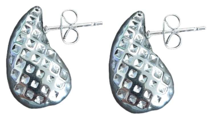 F-E6.2 E103-211S. S. Steel Drop Earrings 2cm 
