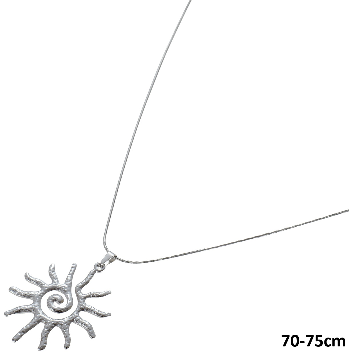 H-A19.5 N2618-016S S. Steel Necklace Sun 70-75cm Long