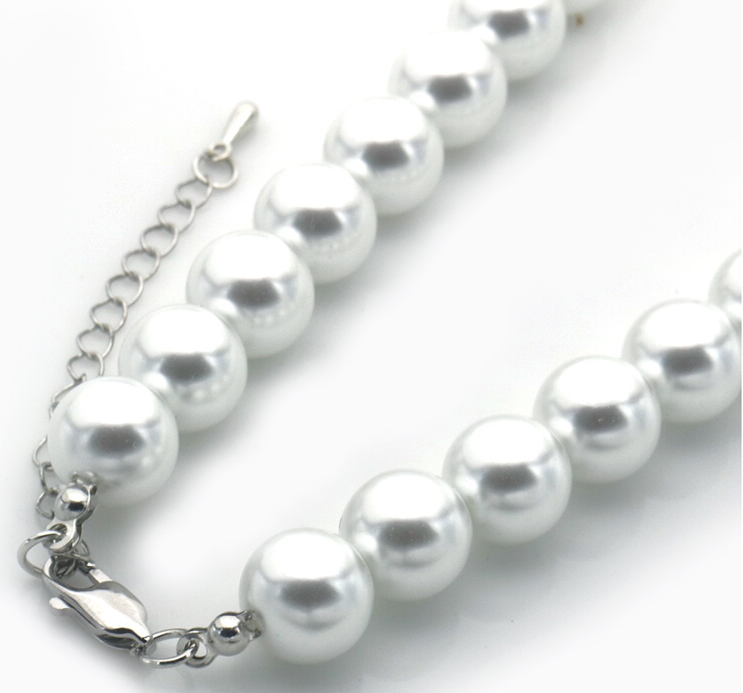 D-C24.2 N928-001-2 Necklace Glass Pearls 10mm