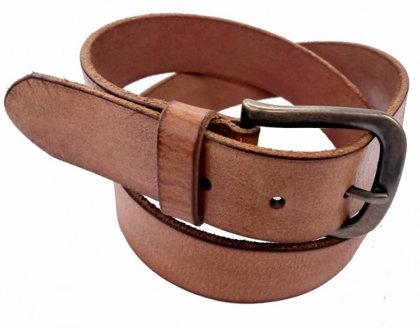 S-A8.1  M010 Leather Belt Cognac 4x95cm