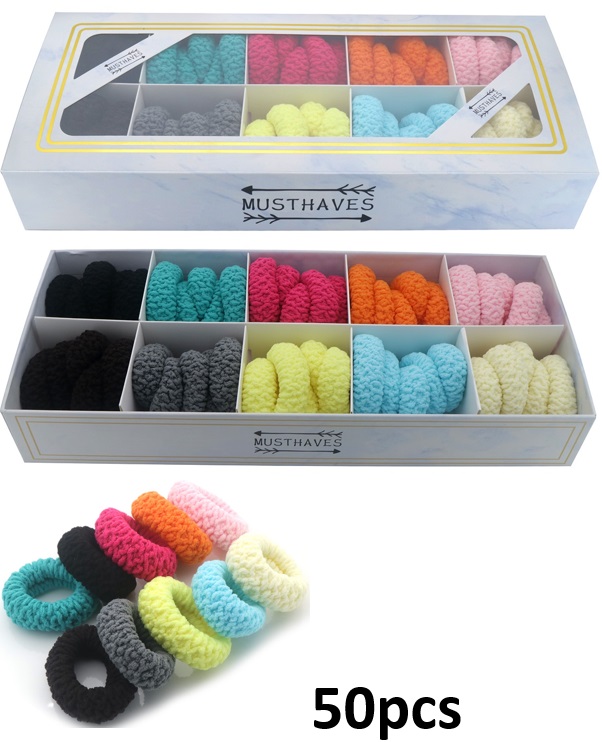 Q-J2.2 H922-004 Hair Elastics in Box 50pcs