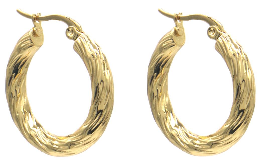 D-A20.2 E2593-243G S. Steel Earrings 25mm