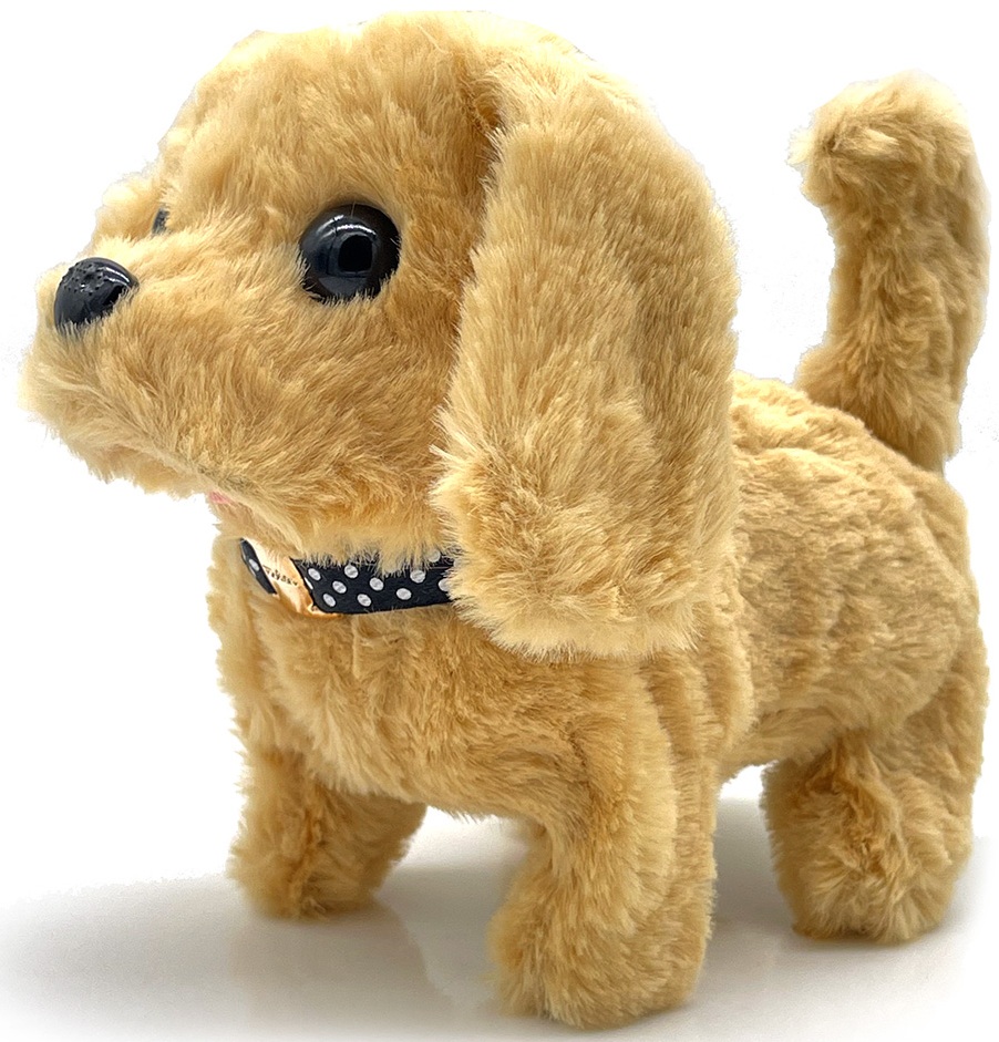 L-E8.1 TOY1149-003 Walking Dog 15cm Movement-Sound - Mixed Colors - 1pc