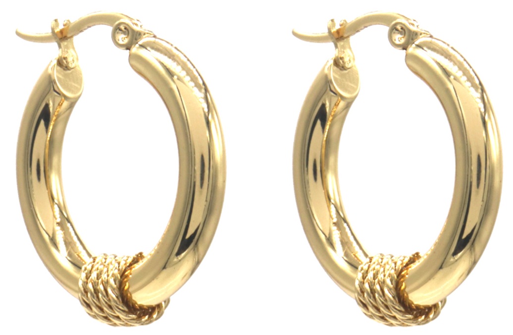 B-A5.3 E2593-249G S. Steel Earrings 25mm