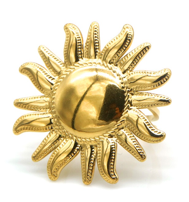 G-F21.2 R2591-058G S. Steel Ring Sun XL Adjustable