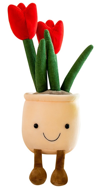 Y-D3.4 TOY2587-001 Plush Tulips 30cm - Mixed Colors - 1pc