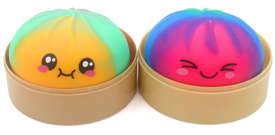 T-A7.2 TOY004-007 Squishy Dumpling 8.5cm - Display 12pcs