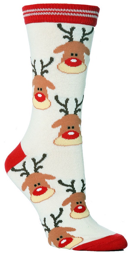 S-G1.3 SOCK023-001 Pair of Socks Size 38-45 Reindeer