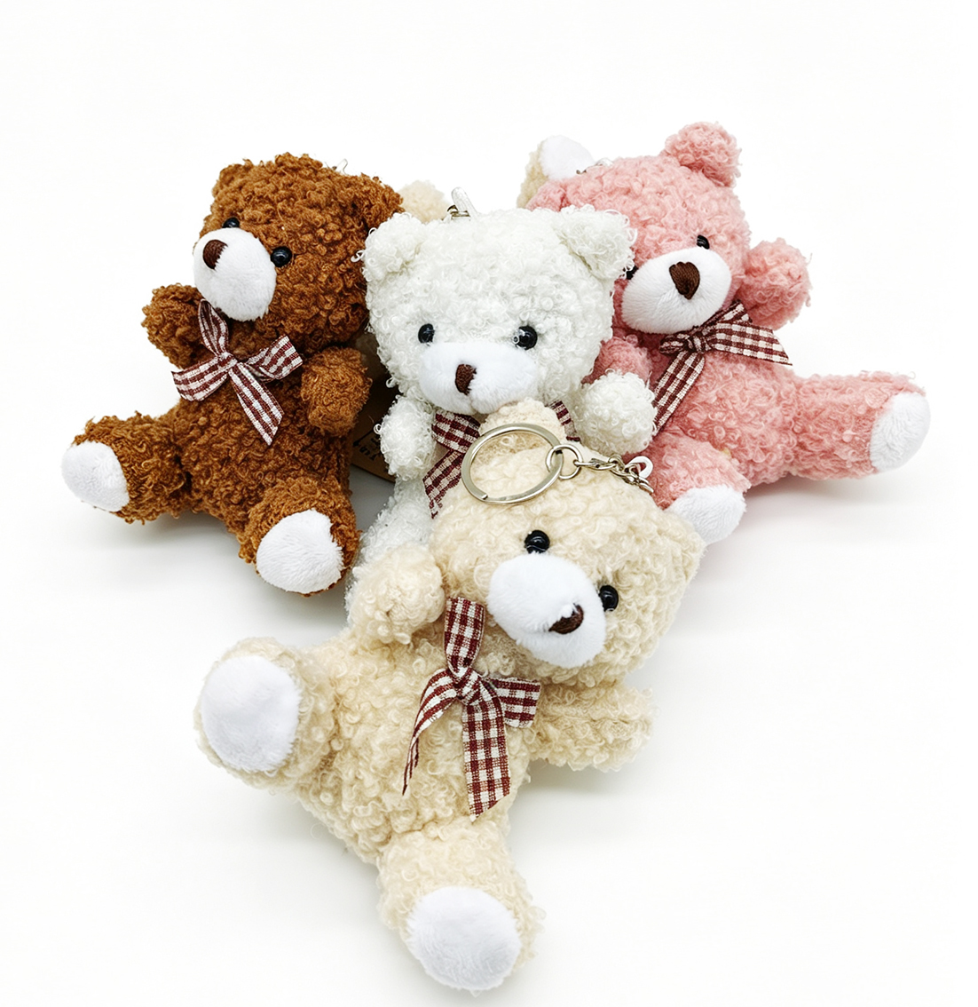 Z-A1.4  KY615-466B Plush Keychain Bear 10cm Mixed Colors - 1pc