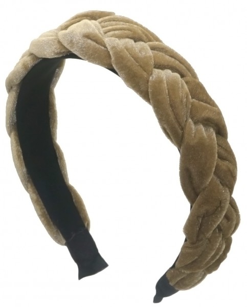 R-C2.1 H063-002 Braided Headband 3cm Brown