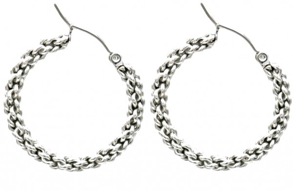 B-F5.3 E68-023S S. Steel Earrings 3cm