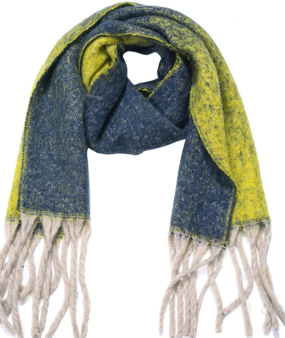 L-B3.2 SCARF705-176-2 Winter Scarf 190x40cm - Green-Blue