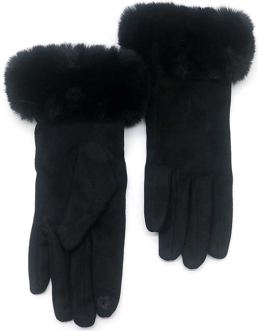 X-O10.3 GLOVE403-124-5 Gloves Faux Fur Black