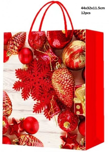L-E4.2 PK726-003L Paper Gift Bags 44x32x11.5cm Christmas 12p