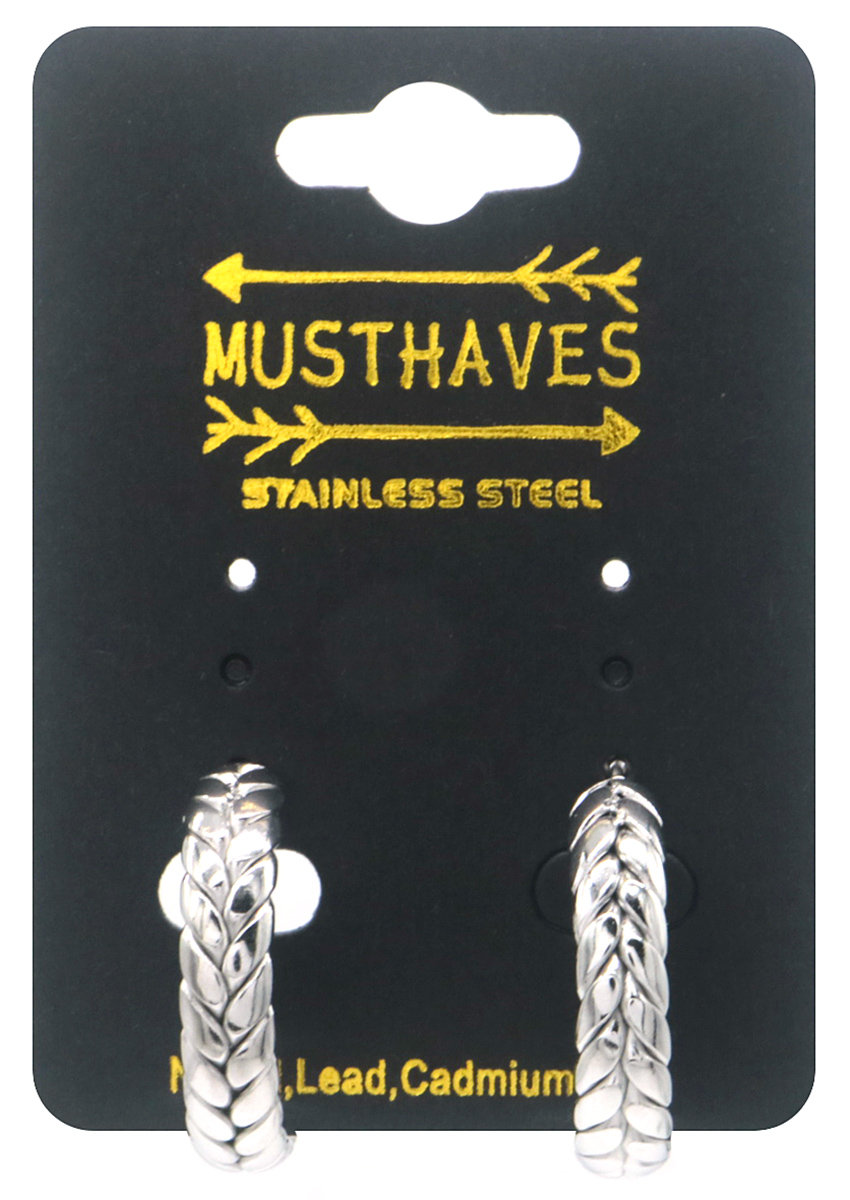 B-E7.3 E2593-224S S. Steel Earrings 25mm
