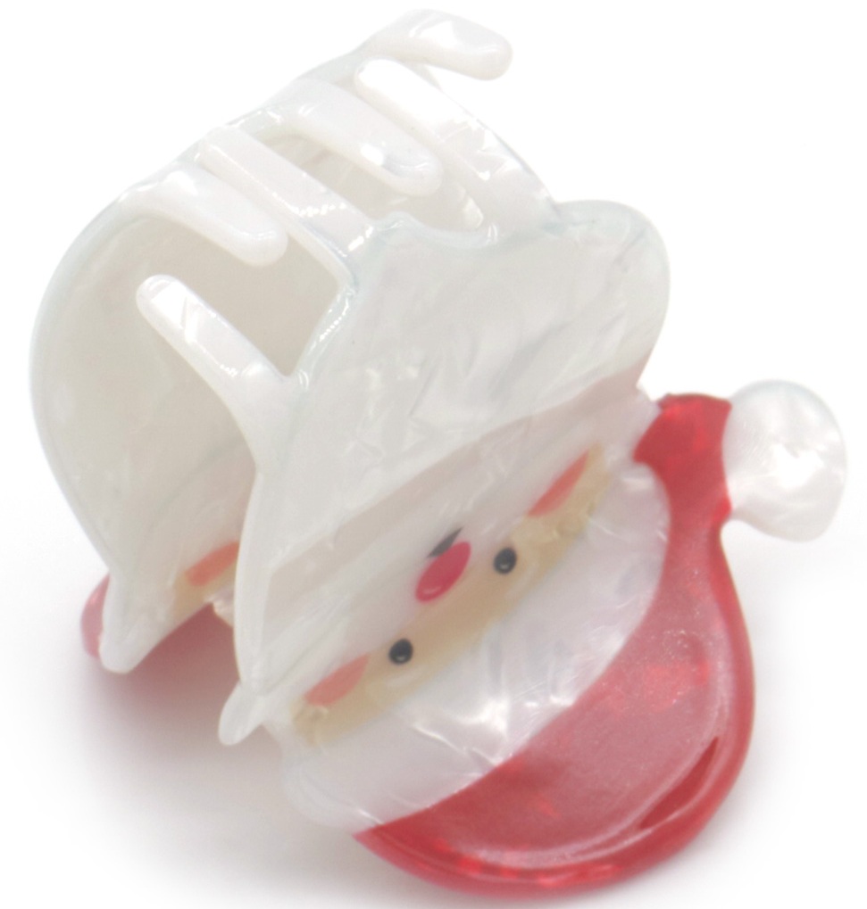 X-H8.2 H1038-028 Hair Claw Christmas Santa 4cm