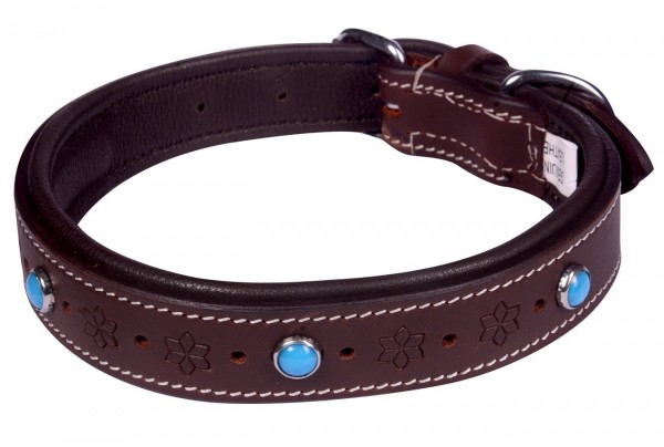 G-E23.2 MTDC-004 Leather Dog Collar Brown L 58x2.5cm
