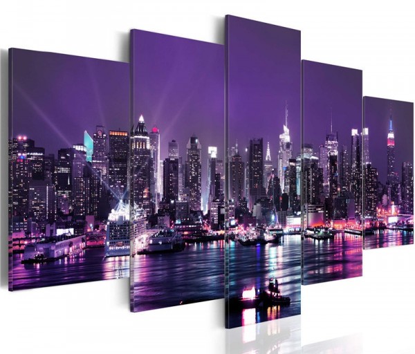Y-A1.5 FF408  Diamond Painting 5 Frames Skyline 150x90cm