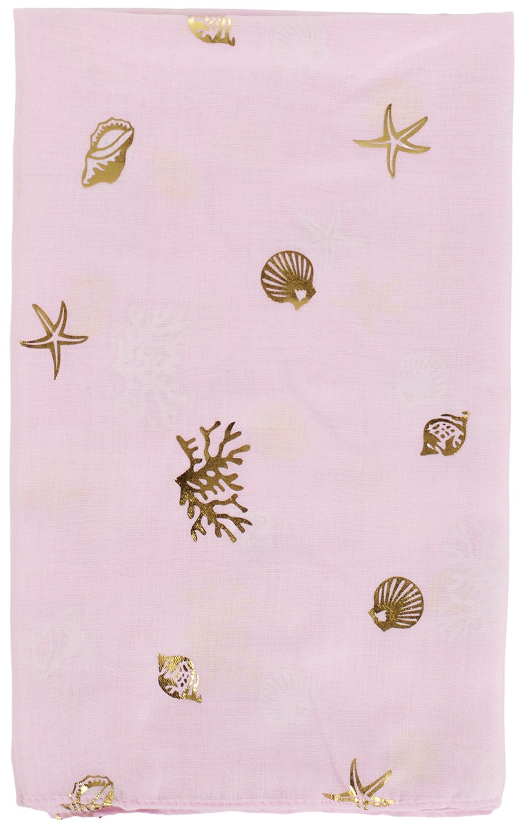 X-M9.2  SCARF1110-002-5 Summer Scarf Shells 180x70cm Pink