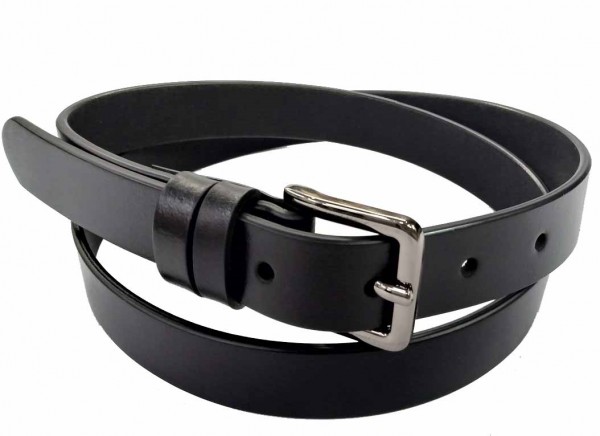 S-F8.1 22171 Leather Belt Black 2.5x105cm