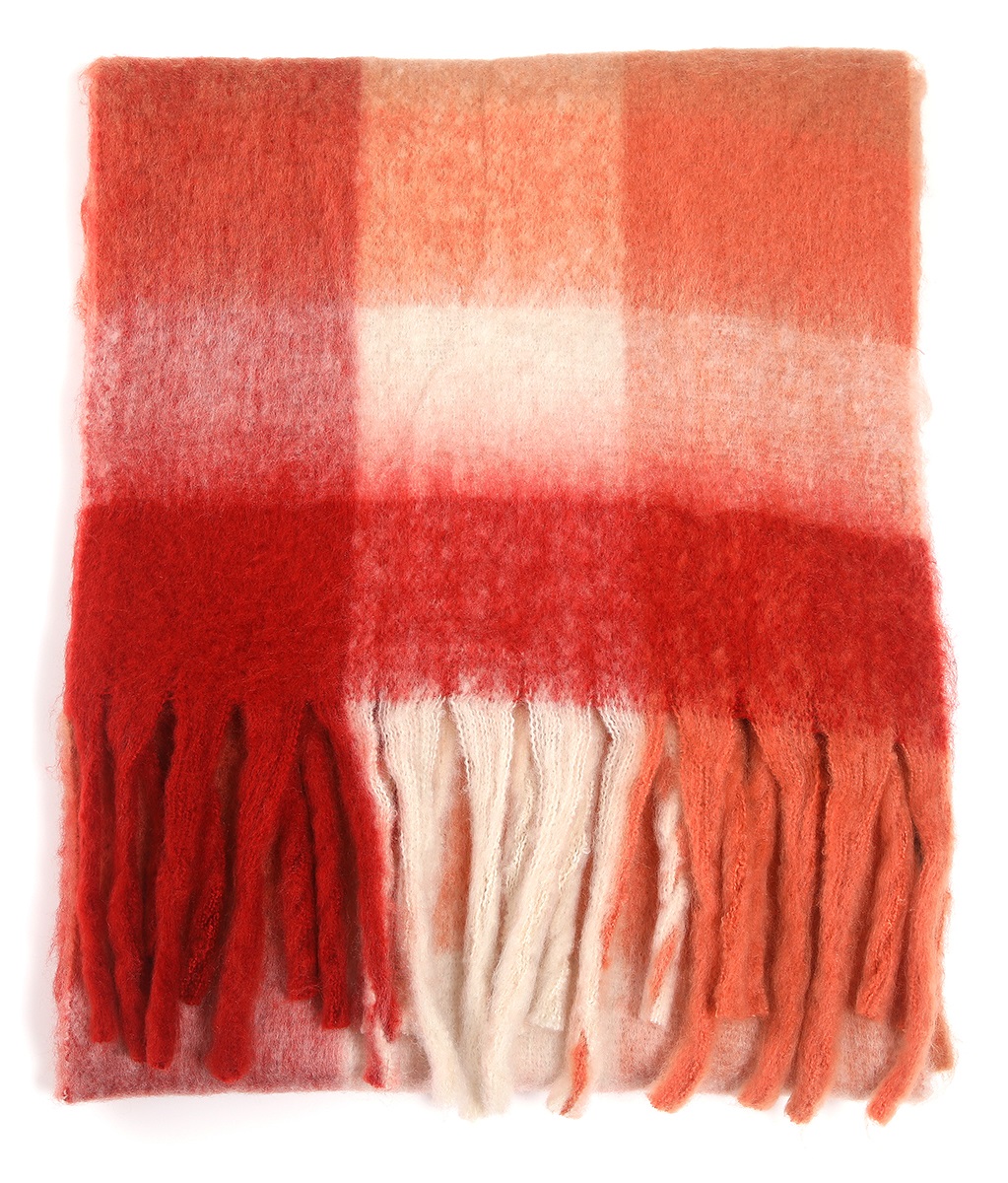 L-A7.2 SCARF705-002 No. 8 Winter Scarf Checkered 180x80cm