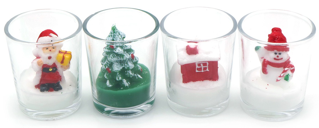 T-F6.2 SC1049-002 Chirstmas Candles in Display - 12pcs