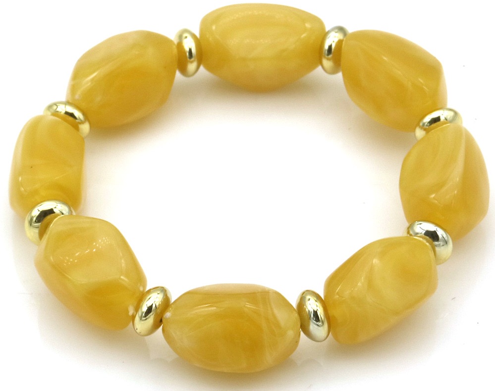 G-C5.2 B004-014-8 Resin Elastic Bracelet Brown