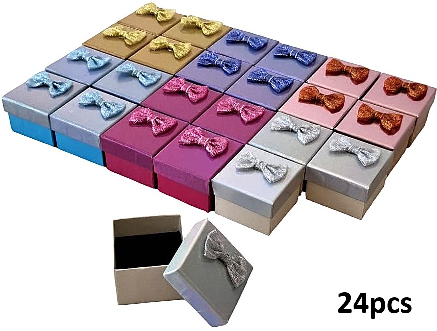 Y-E3.4 PK1032-007 Gift Box 5x5x3.5cm - Mixed Colors - 24pcs