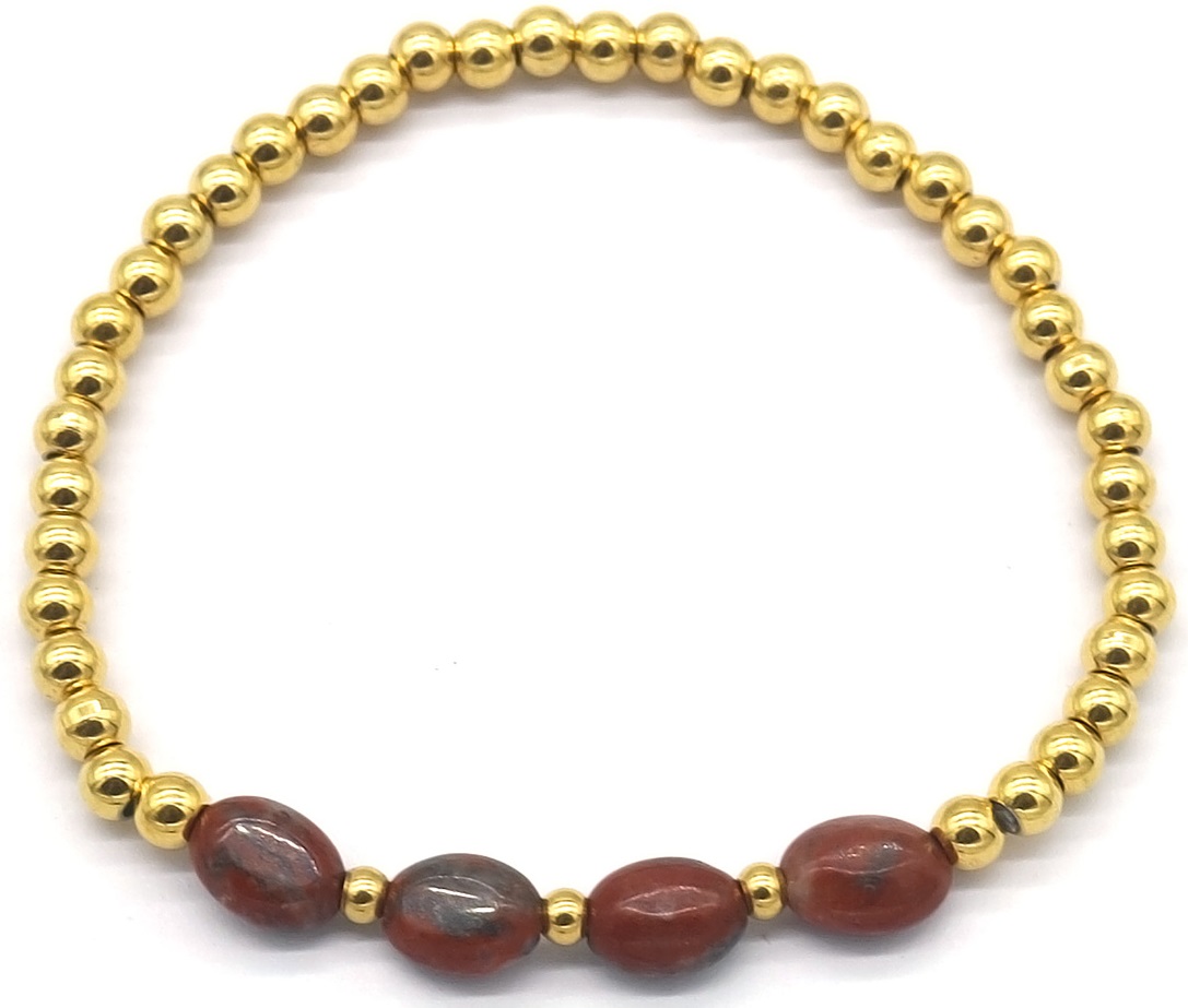 E-F24.1 B100-027-7 S. Steel Bracelet Stones