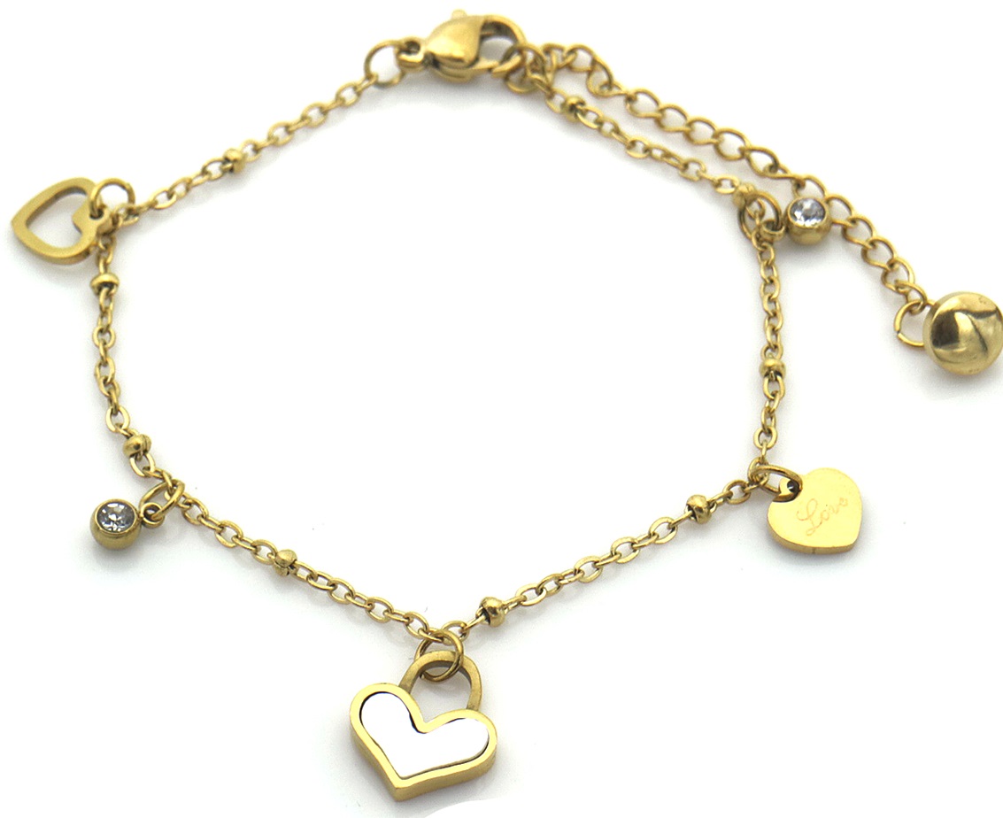 H-B7.1  B074-065G S. Steel Bracelet Charms