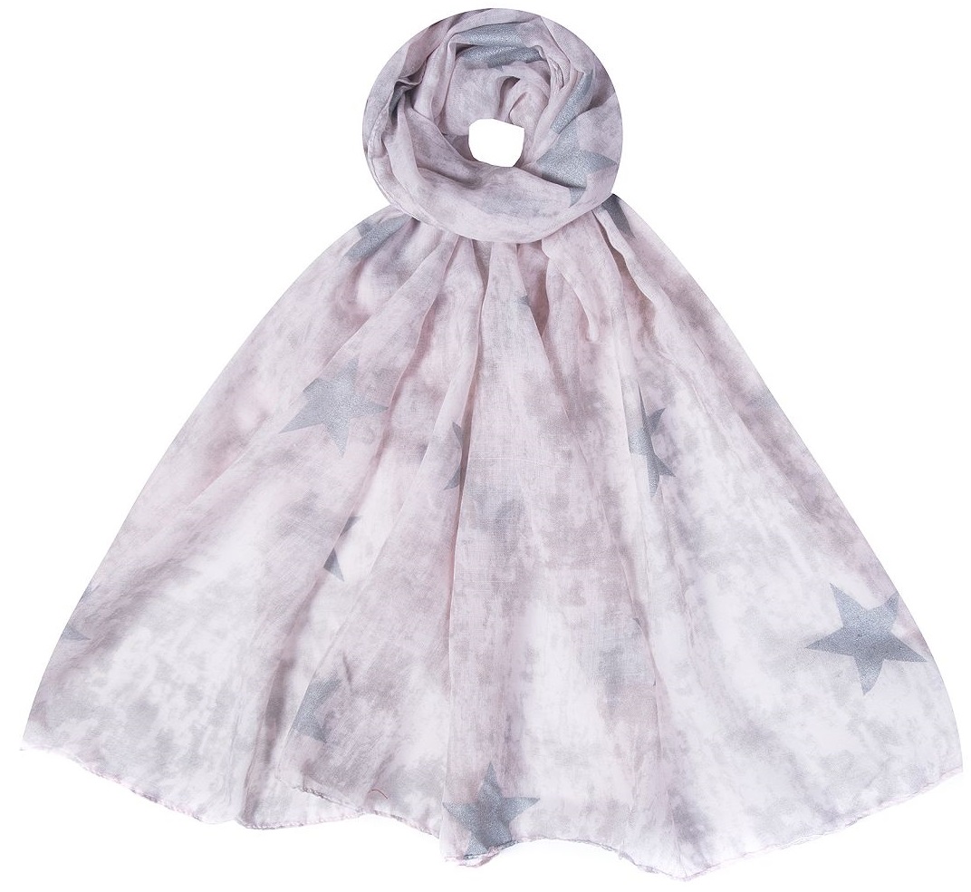 X-B7.3 RY1801-10WJ Scarf Stars 180x80cm Pink