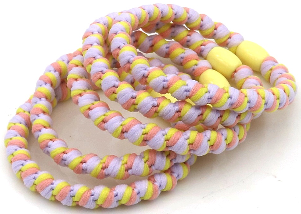 I-A2.1 H2253-004-018-2 Hair Elastics 5pcs Twisted Multi
