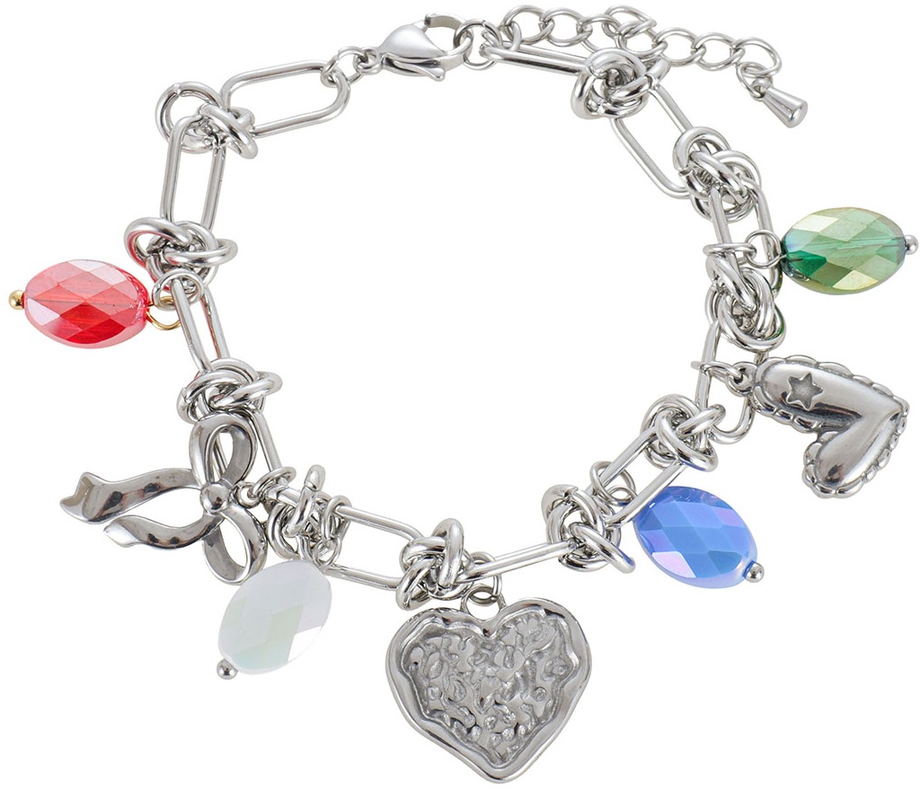 D-D8.2 B1160-029S S. Steel Bracelet Charms 16-21cm