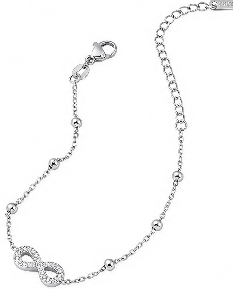 A-A5.4  B2616-018S S. Steel Bracelet Infinity 16-21cm
