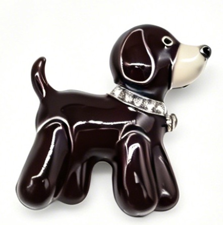 B-F6.2 P1035-032 Brooch Dog 4cm